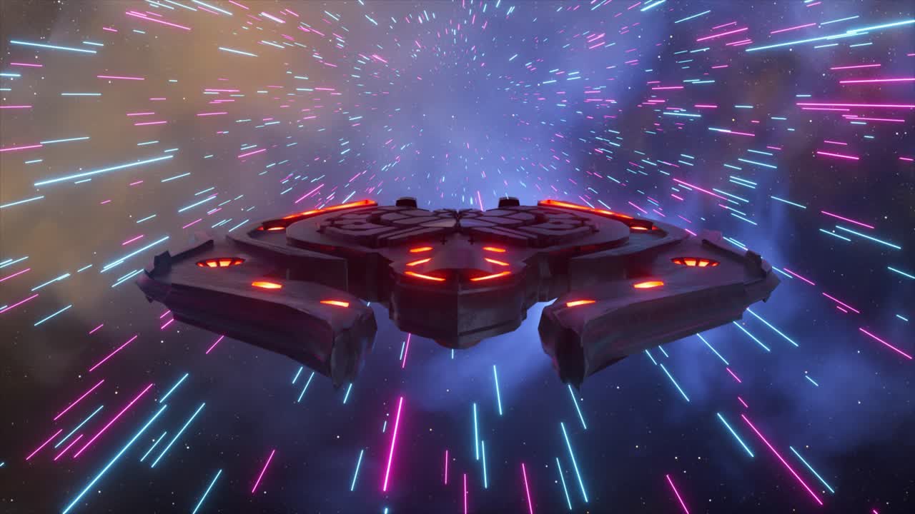 하이퍼스페이스에 있는 외계인 우주선