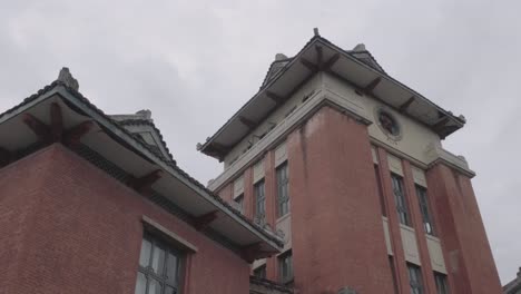 a soviet style teaching building that has been abandoned in china