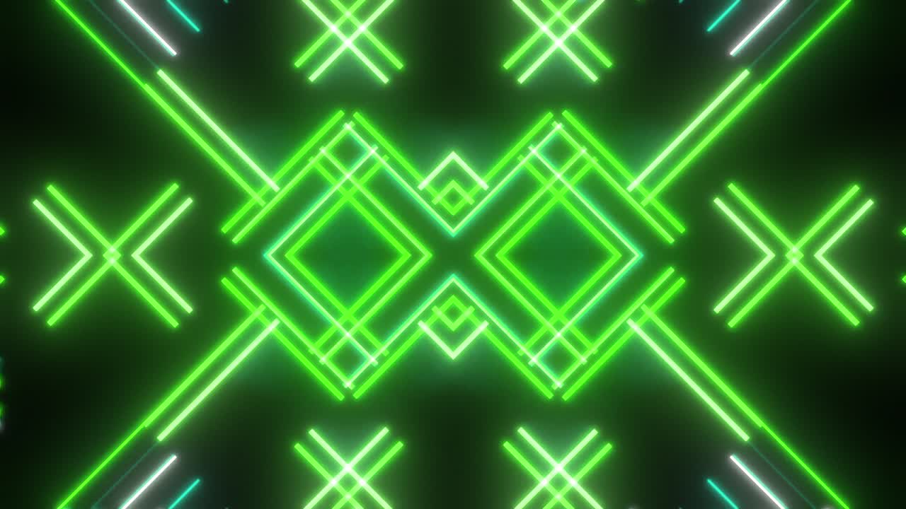 patrón geométrico verde neón
