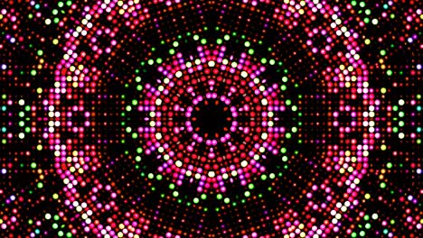 movimiento de onda de línea, forma de círculo colorido, sobre un fondo negro