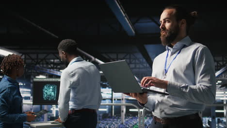 data center admins monitoring artificial intelligence llm visualization