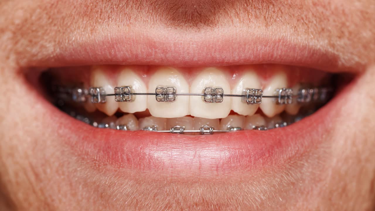 Transformative Journey of Dental Braces: A Close-Up Smile Evolution Over Time Showcasing Braces and Their Impact on Oral Aesthetics