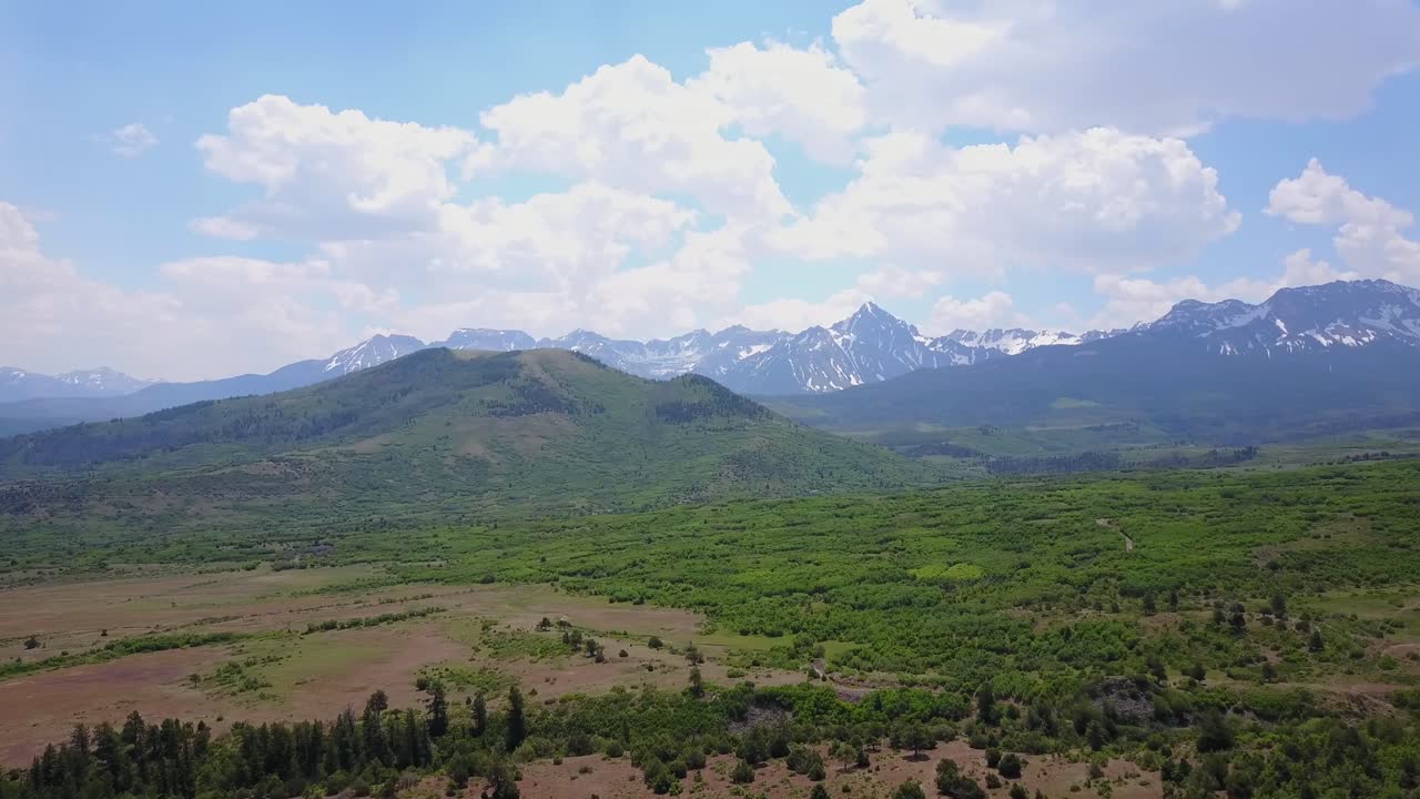Sweeping aerial reveal of Whitehouse Mountain in the Colorado Rockies