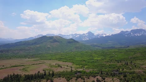 sweeping aerial reveal of whitehouse mountain in the colorado rockies