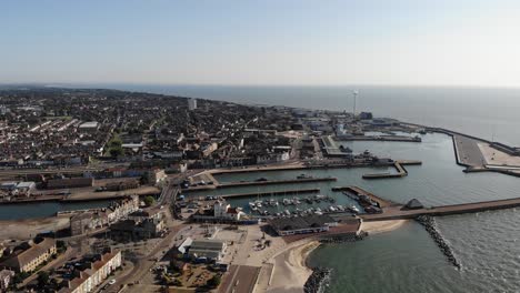 flying over lowestoft marina in suffolk, uk. 21.06.25