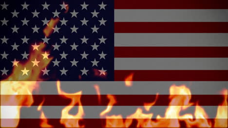 animated fire and american flag
