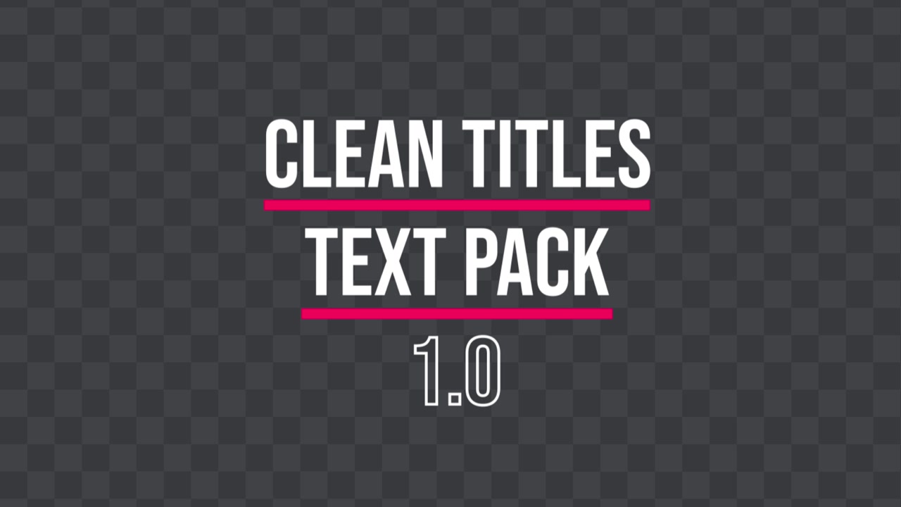 Clean Text Titles 10
Adobe After Effects 2023
Resolution 3840×2160