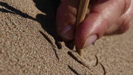 drawing in the sand