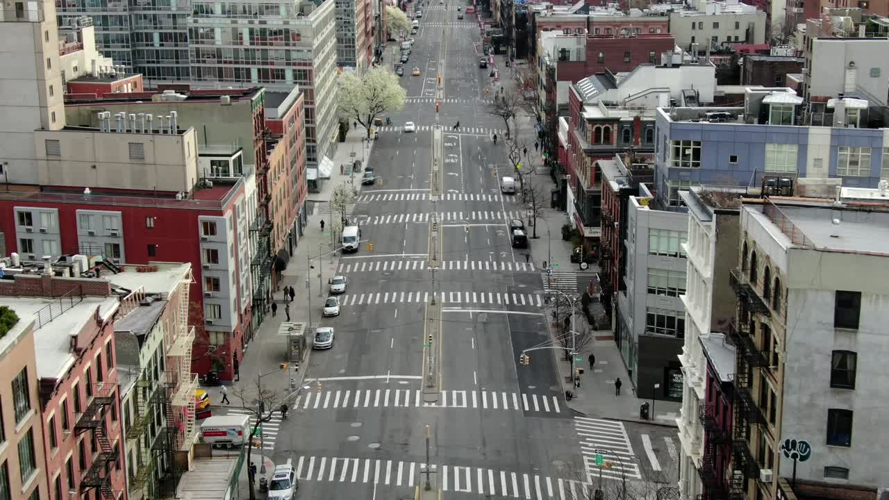 쿠퍼 유니언 근처의 바우리, 뉴욕시, 2020년 3월