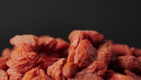close-up of dried goji berries