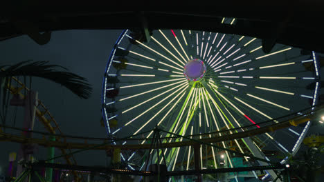 santa monica pier ferris wheel and roller coaster