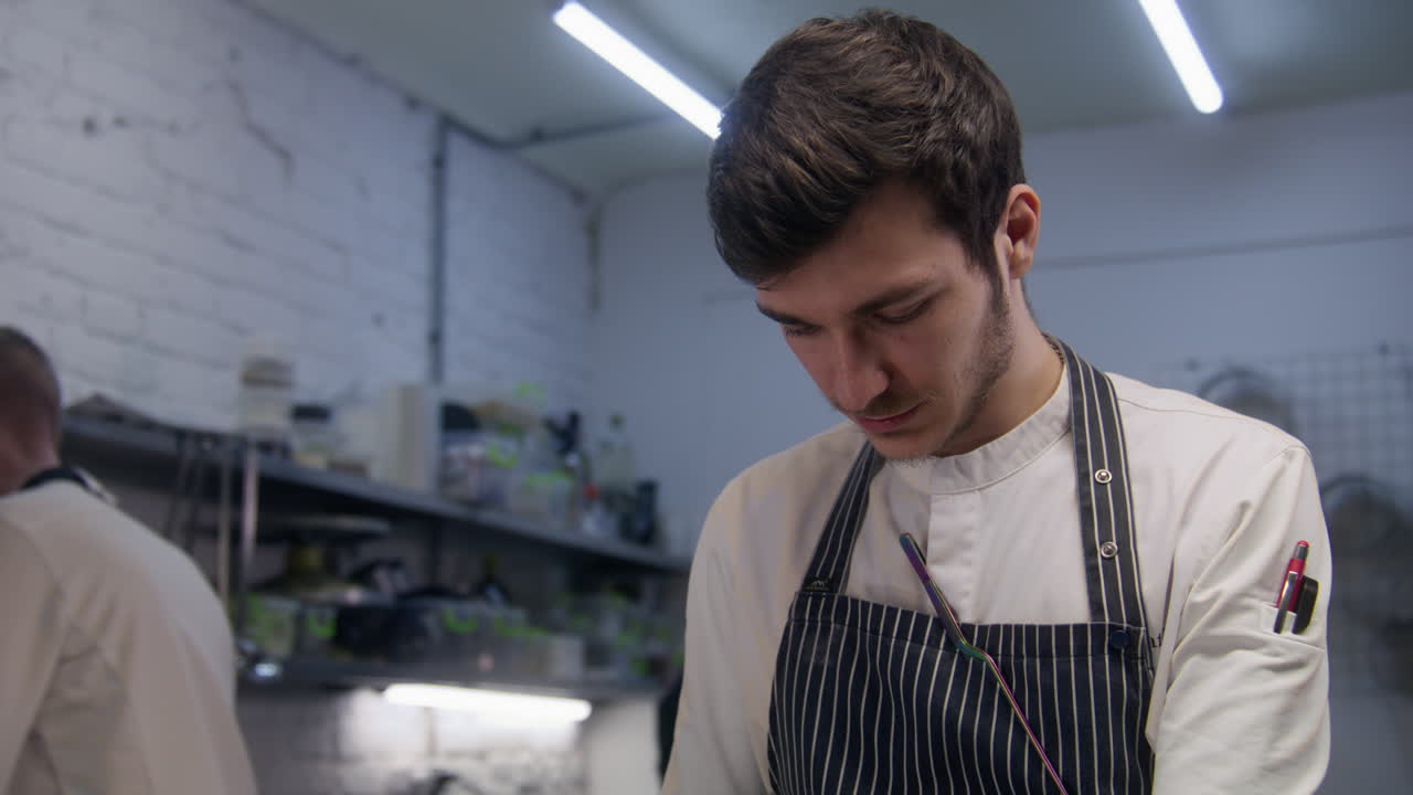 Two Chefs in a Commercial Kitchen