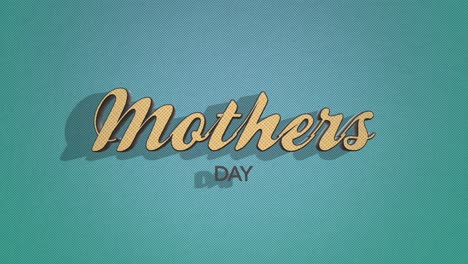 retro mothers day text on blue vintage texture in 80s style
