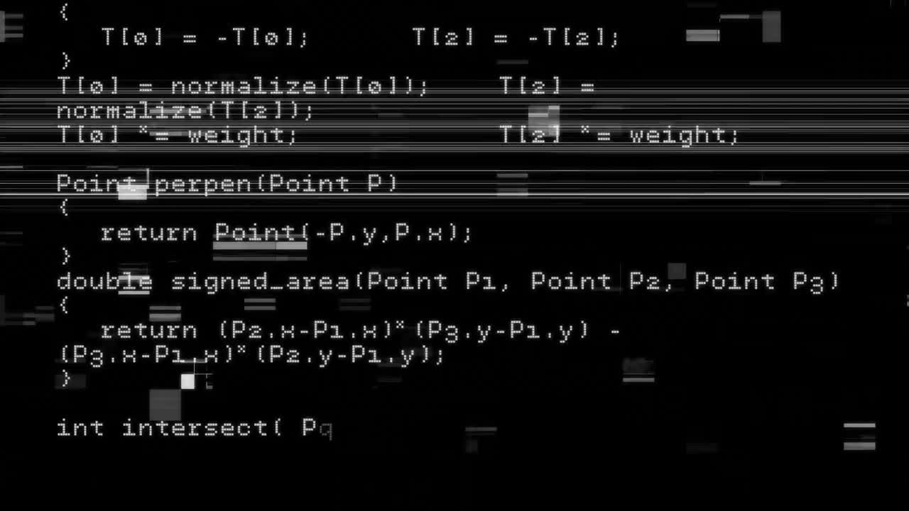 Program codes and video glitches