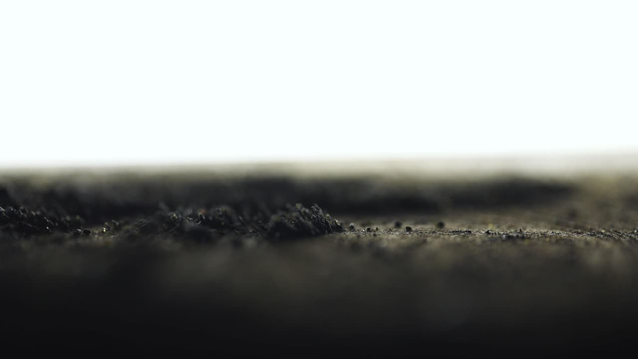 Abstract Macro Of Volcanic Sand Under Magnetic Forces