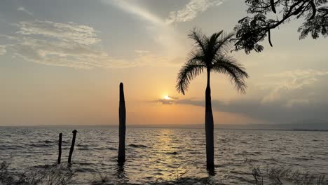 evening sunset in lake victoria kenya