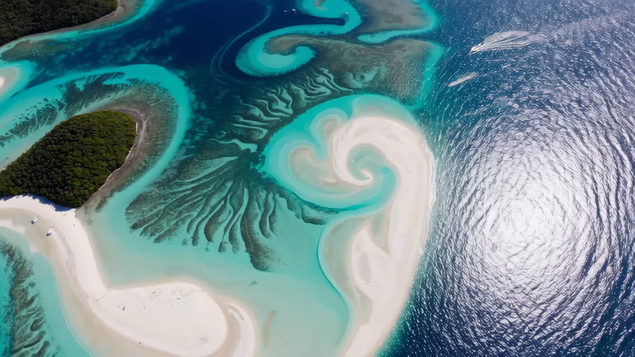 Breathtaking Aerial View of Tropical Islands with Turquoise Waters and White Sand Beaches