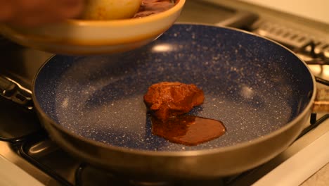 pan ready for the preparation of a typical mexican dish cochinita pibil