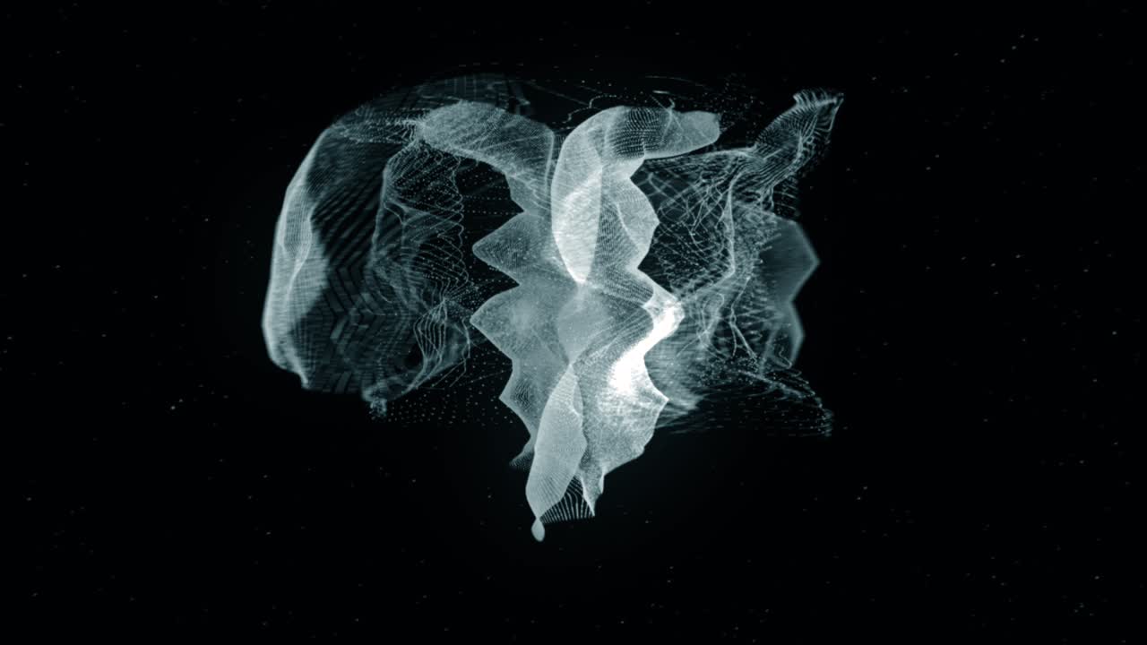 corazón abstracto y formas en el espacio