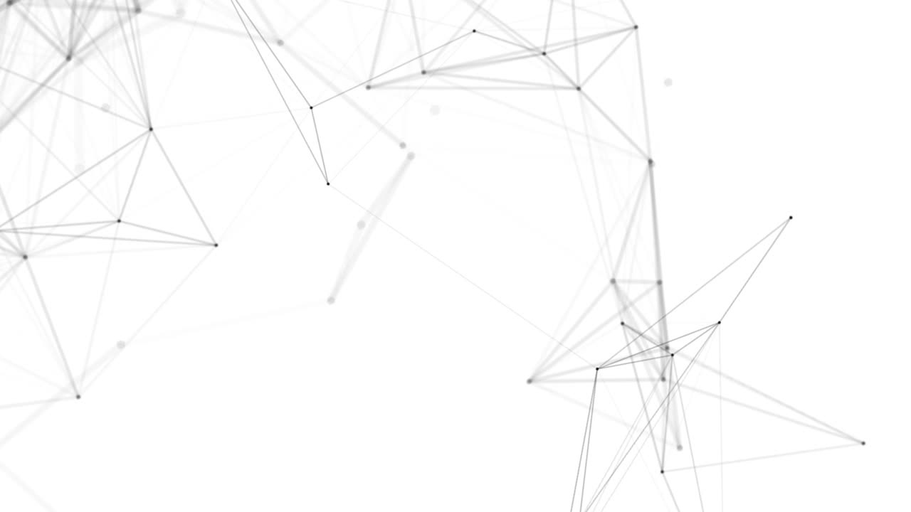 Plexus fantasy abstract technology. Abstract geometric background with moving lines, dots and triangles. Science. Medicine and technology. Loop animations