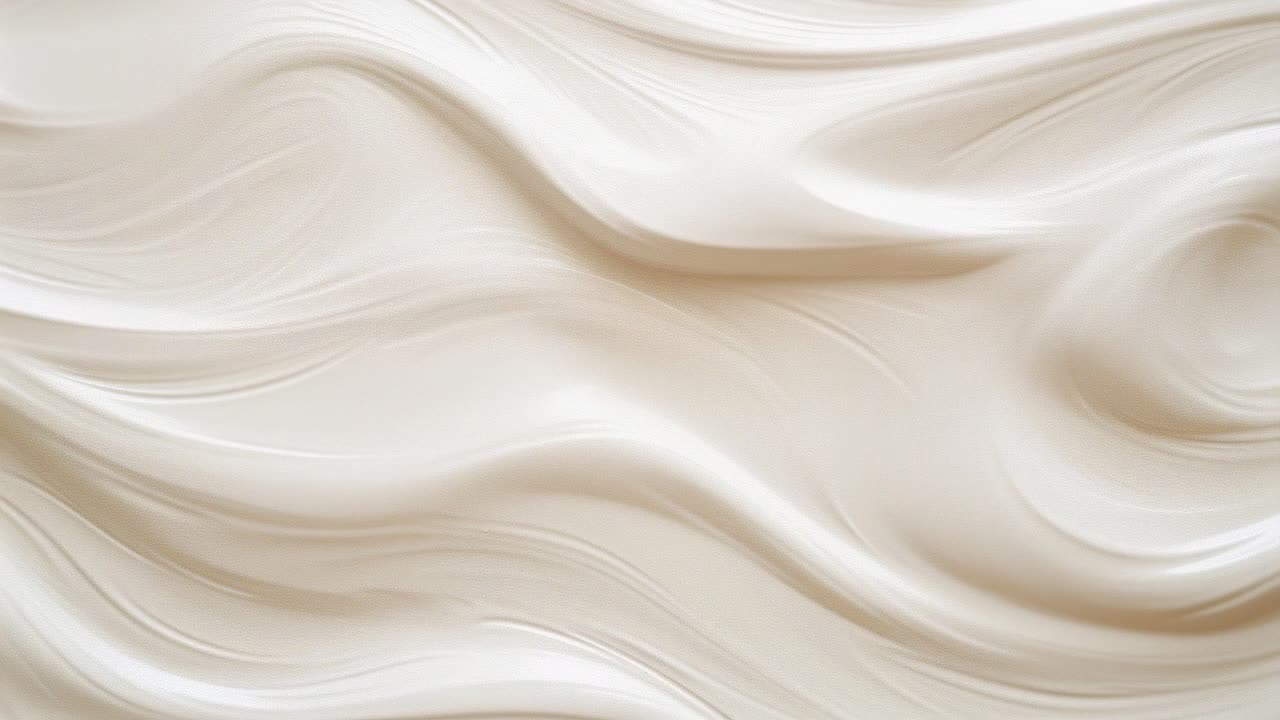 Close-up video of creamy, swirling texture, shot from a top-down angle