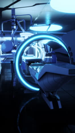 futuristic medical scanning room