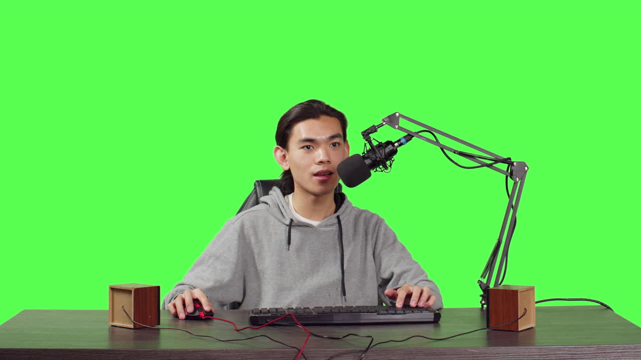 라이브 스트림에서 비디오 블로거의 pov