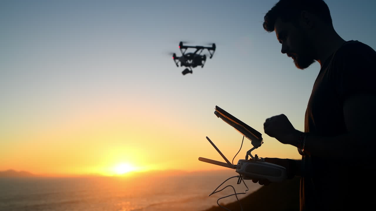 atrapando la hermosa puesta de sol