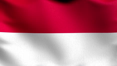 seamless loop 4k vdo. indonesia national flag blowing in the wind isolated. official patriotic abstract design. 3d rendering illustration of waving sign symbol.