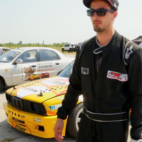 people in drift show visiting powerful cars