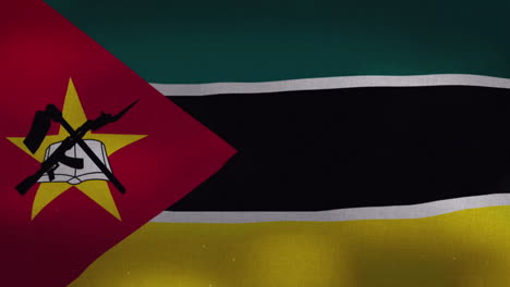 the mozambique national waving flag