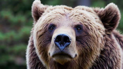 close-up of a brown bear