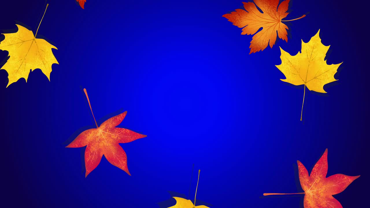 Autumn leaves falling seamless loop