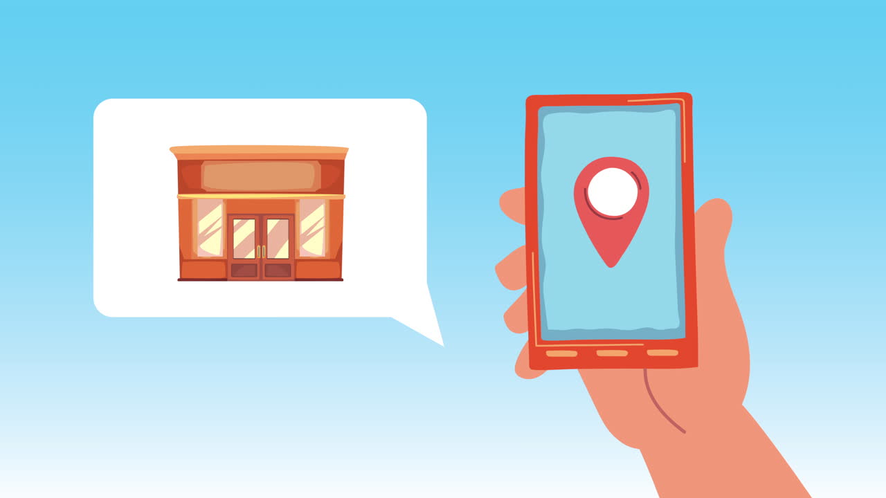 aplicación móvil que muestra la ubicación de la tienda