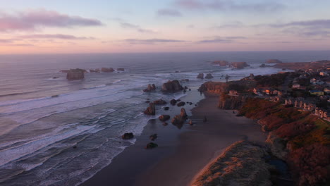 costa rocosa en oregon bandon, costa sur de oregon