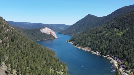 sunshine and scenic peaks: unveiling the charms of paul lake near kamloops, embraced by forest-covered mountains