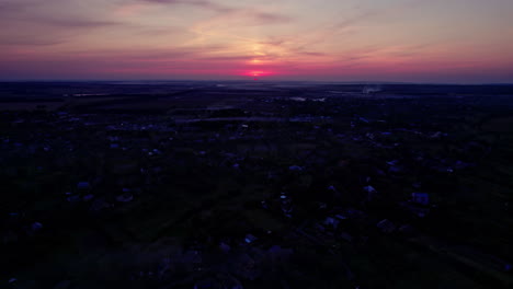 aerial view of ukrainian countryside in the summertime