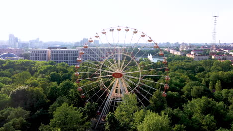 aerial view of ferris wheel