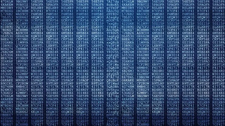 Abstracte futuristische cyberspace met binaire code matrix loop achtergrond met digitale circuitwand