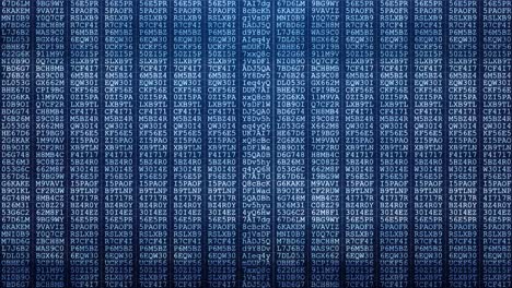 abstract futuristic cyberspace with binary code matrix loop background with digits wall circuit
