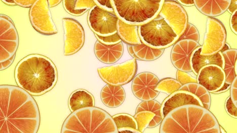 fondo de naranjas caídas, bucle, con canal alfa