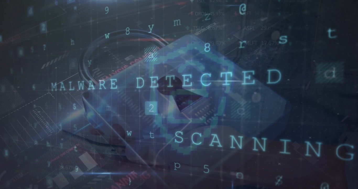 Animazione dell'elaborazione dati su lucchetto
