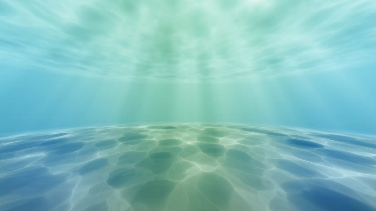 rayos solares submarinos en el océano