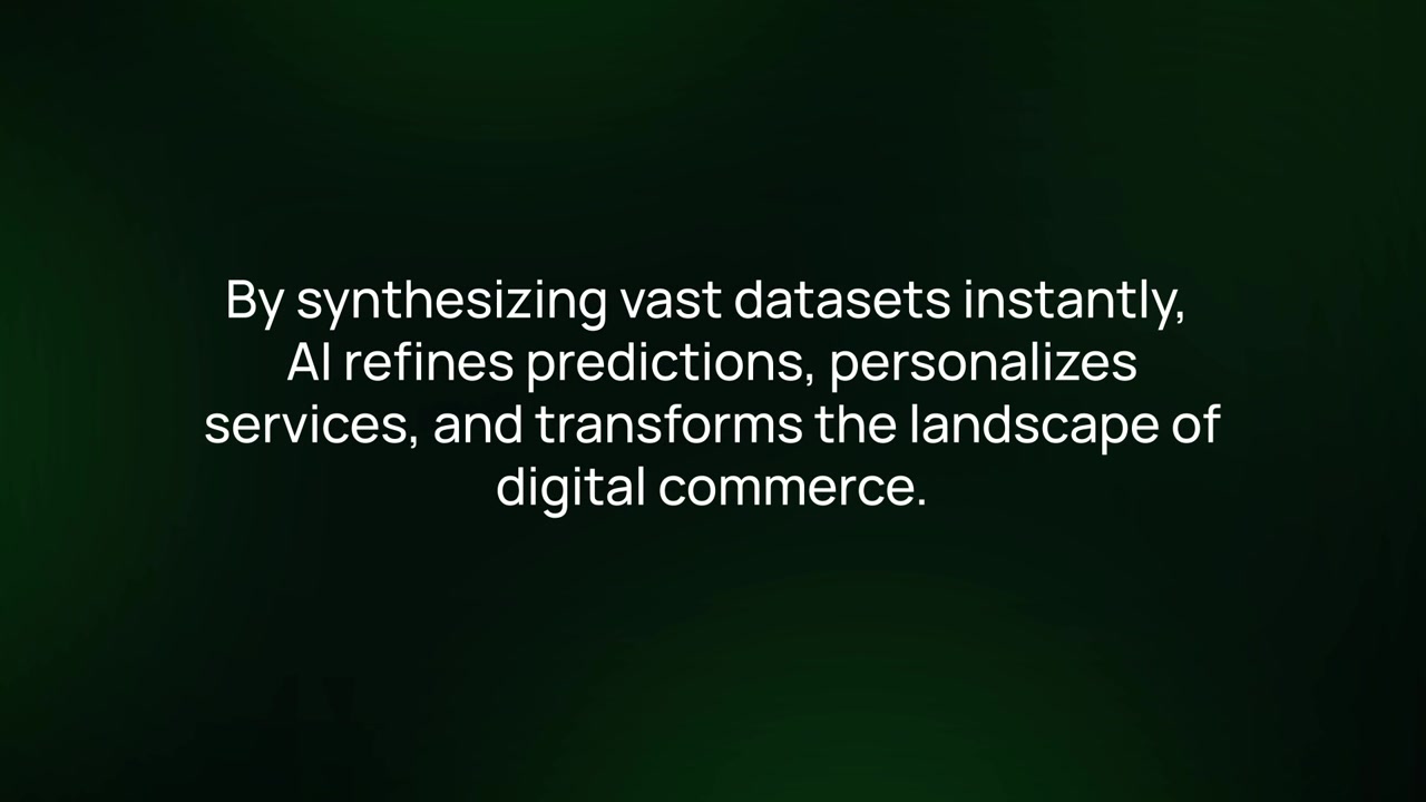 Text Overlay Explaining Artificial Intelligence in Digital Commerce
