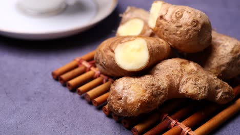 Ginger-tea-on-wooden-background