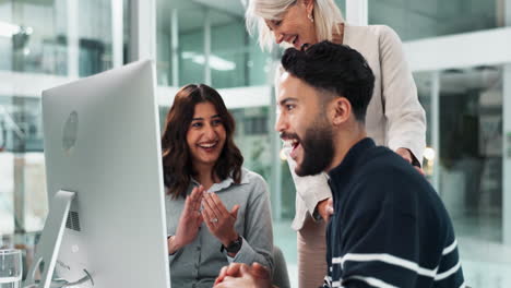 business team collaborating in the office