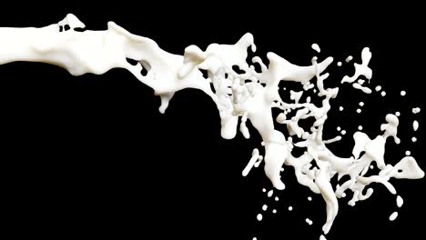 milk splash on black background 4k