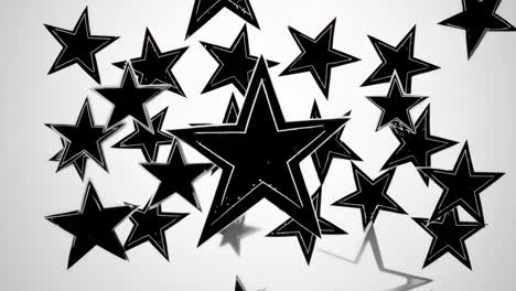 abstract black stars on white background