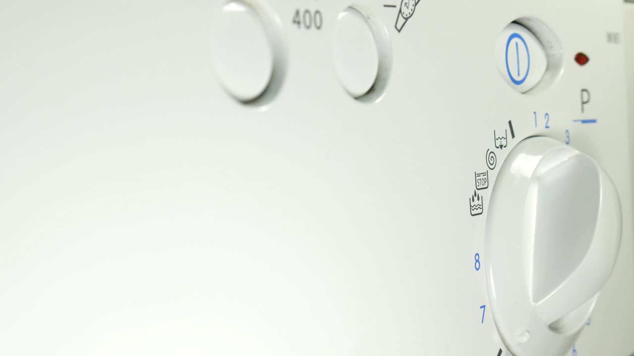 lavadora. programa de configuración en una lavadora de cerca