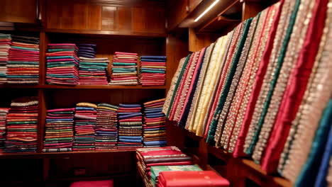 colorful indian sarees on display